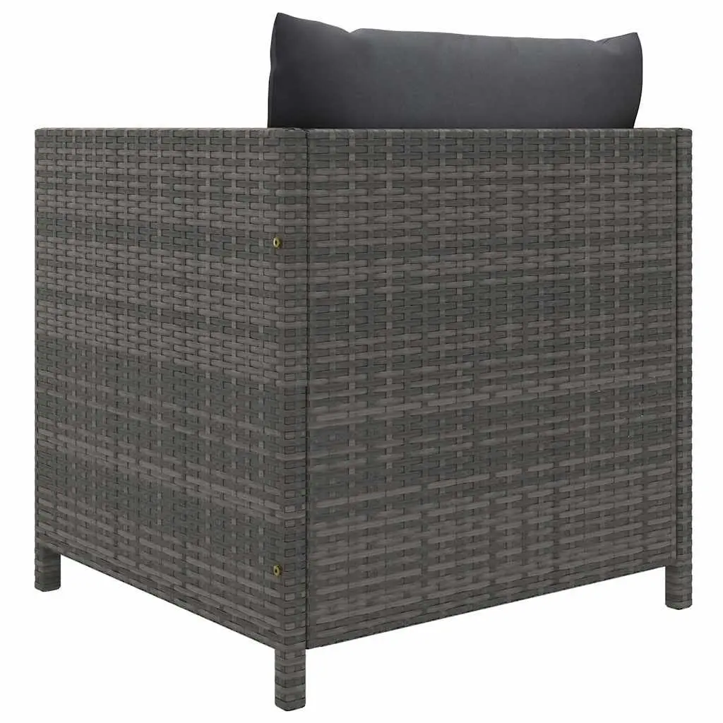 Garden Lounge Set Poly Rattan Outdoor Furniture 8 Piece Grey
