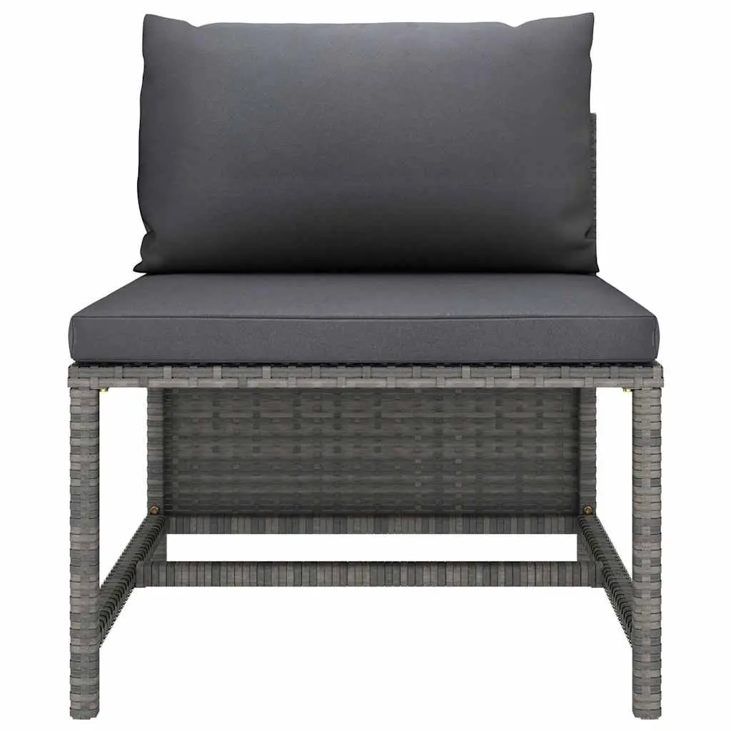 Garden Lounge Set Poly Rattan Outdoor Furniture 8 Piece Grey