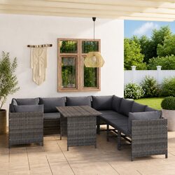 Versatile 9 Piece Lounge Set for Your Garden
