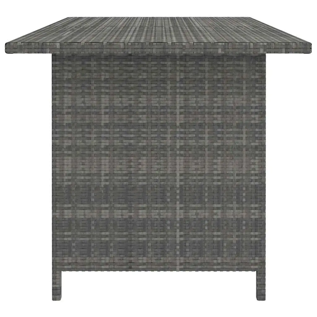 Garden Lounge Set Poly Rattan 9 Piece Outdoor Furniture Grey Cushions Modular