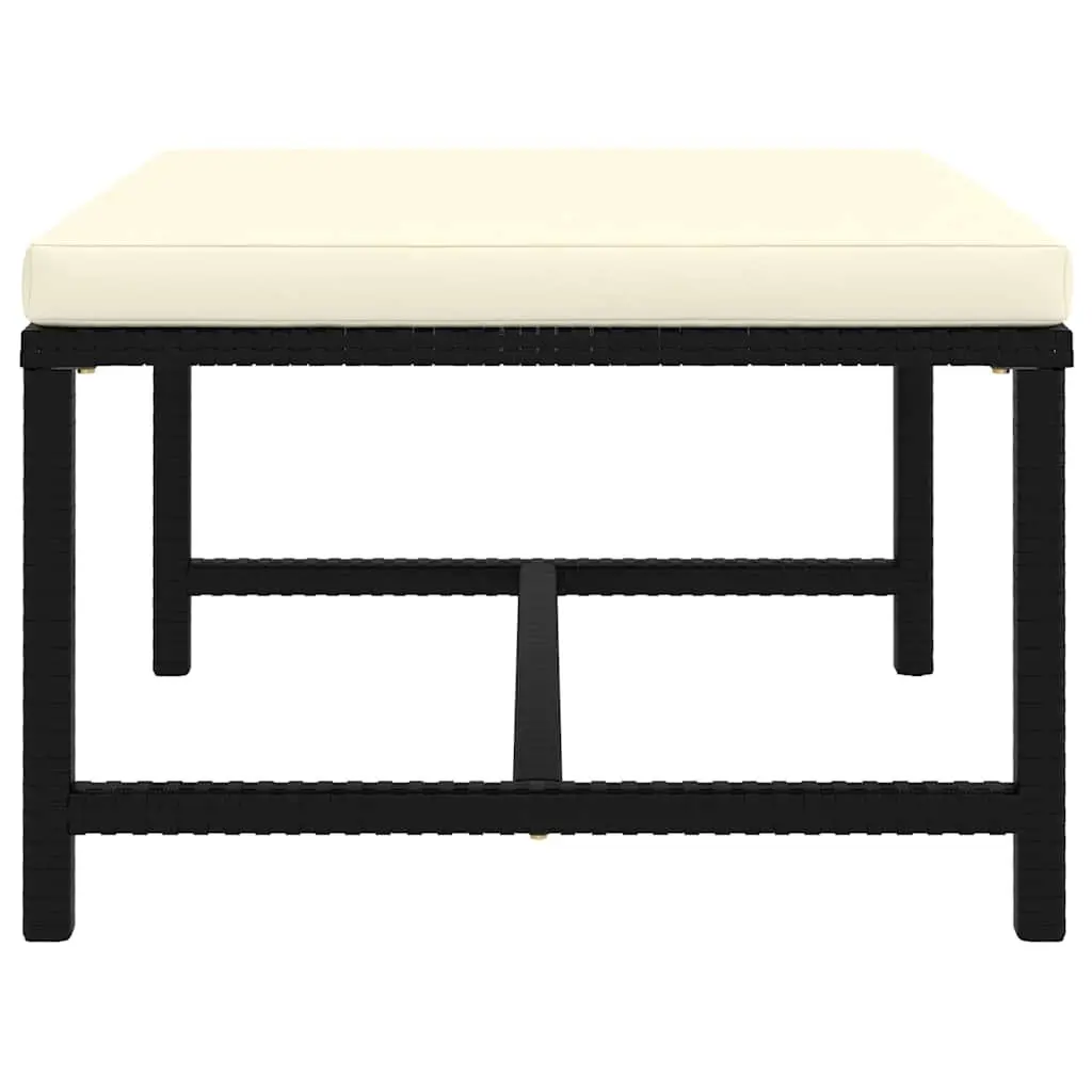 Poly Rattan Garden Lounge Set Modular 6 Piece Outdoor Furniture Black
