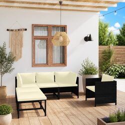 6 Piece Outdoor Lounge Set for Relaxing Evenings