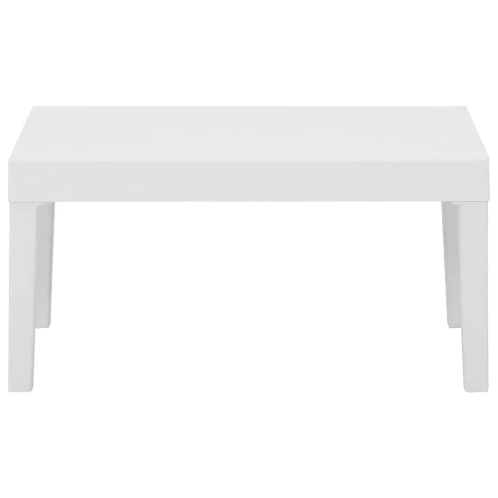 3 Piece Garden Lounge Set Outdoor Furniture Patio Bench Table Cushions White
