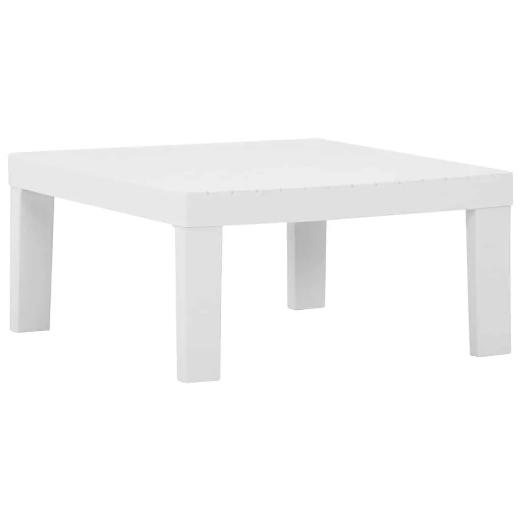 Garden Lounge Set 4 Piece Outdoor Furniture with Cushions Table White