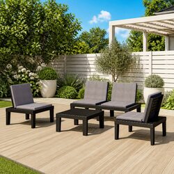 Practical 4 Piece Garden Lounge Set for Your Home