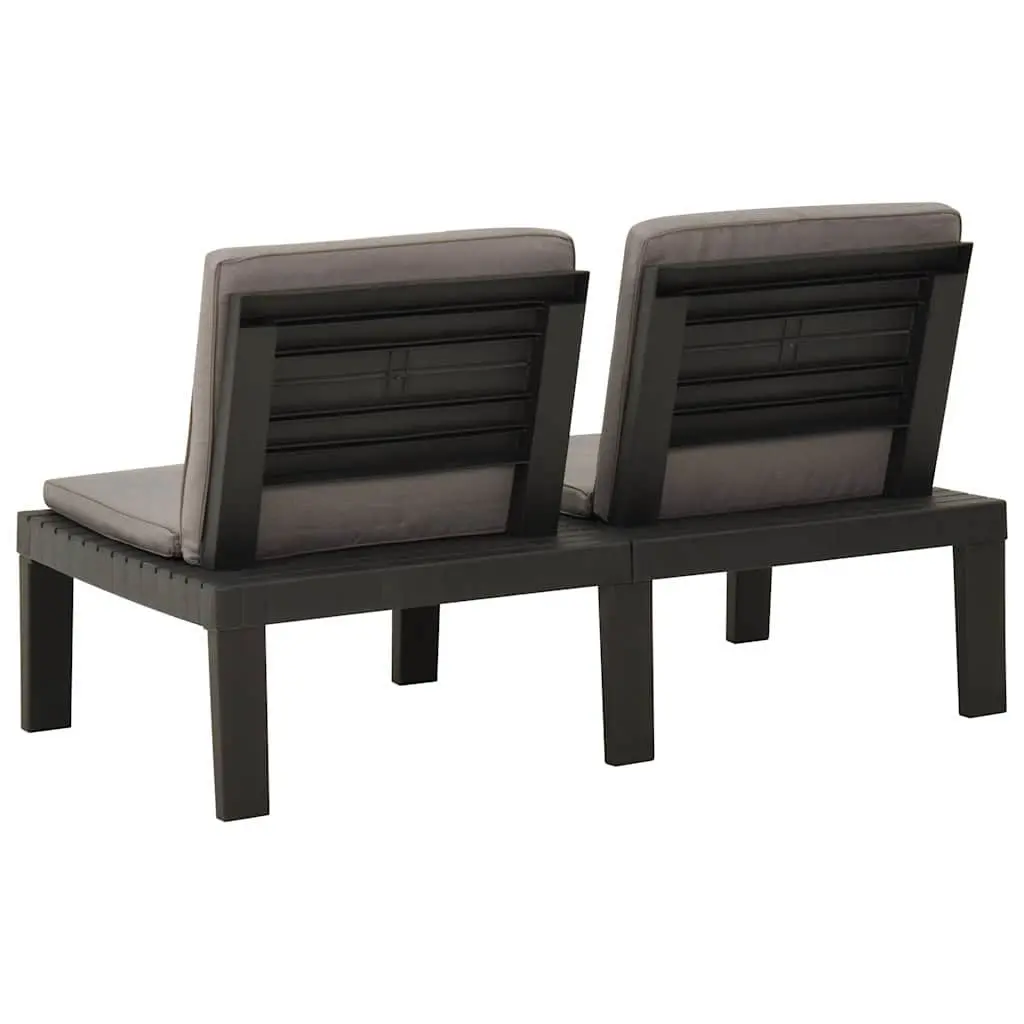 4 Piece Garden Lounge Set Outdoor Furniture with Cushions Grey Patio Seating