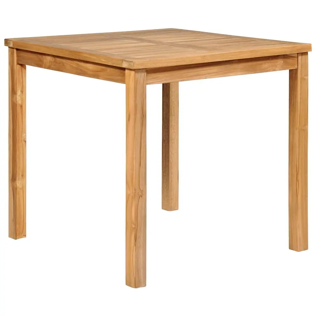 3 Piece Garden Dining Set Solid Teak Wood 80x80 cm Brown Outdoor Furniture Patio Table