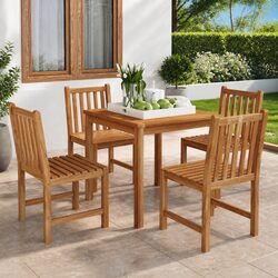 Functional 5-Piece Teak Dining Set for Garden Use