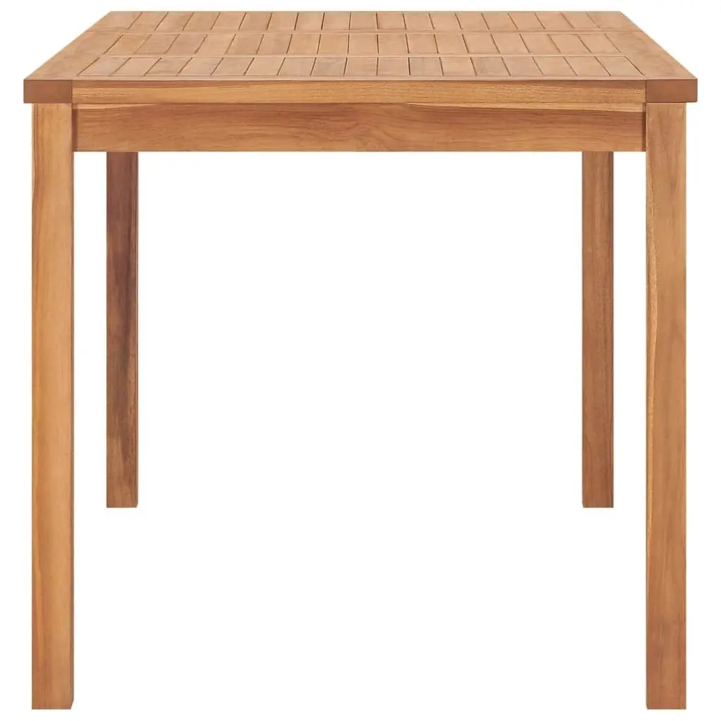 Teak Wood 5 Piece Garden Dining Set 140x80cm Brown Outdoor Furniture Table and Chairs