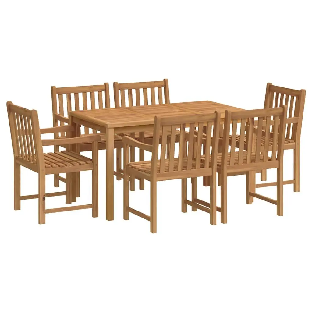 Outdoor Garden Dining Set 7 Piece Teak Wood Table Chairs Patio Furniture