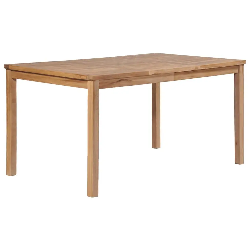 Garden Dining Set Teak Wood 7 Piece Outdoor Furniture Table Chairs Brown