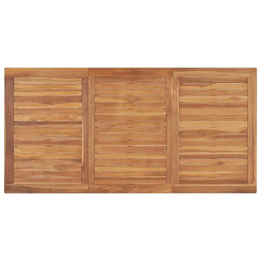 Teak Wood Outdoor Dining Set 7 Piece Brown Table and Chairs for Patio Garden Furniture