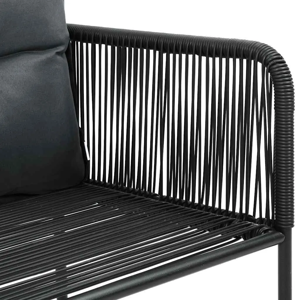 Garden Dining Set Outdoor Furniture 9 Piece Patio Table Chairs Black