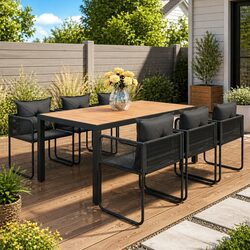 Practical 7-Piece Garden Dining Set for Outdoor Use