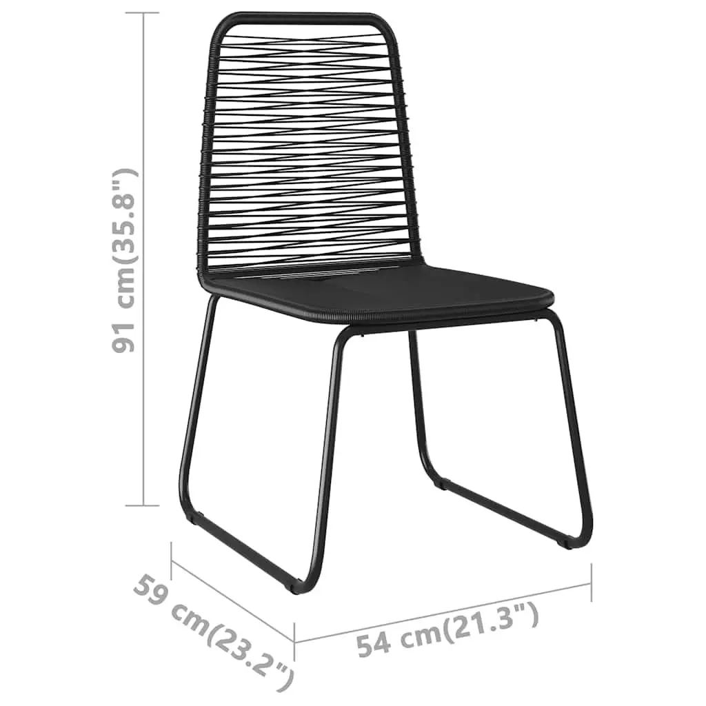 9PieceOutdoorDiningSetBlackLightweightDurableFurnitureTableChairsPowderCoatedSteelPVCRattanAluminiumWPC