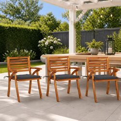 Practical 3-Piece Outdoor Dining Chair Set for Your Garden