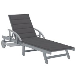 Functional Grey Sun Lounger for Your Garden or Patio