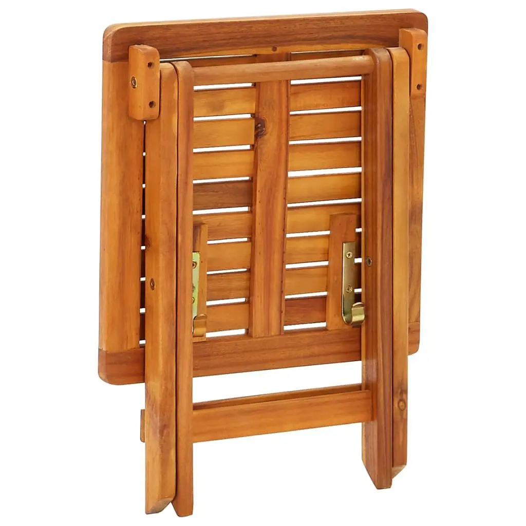 Sun Lounger Acacia Wood Adjustable Backrest Blue