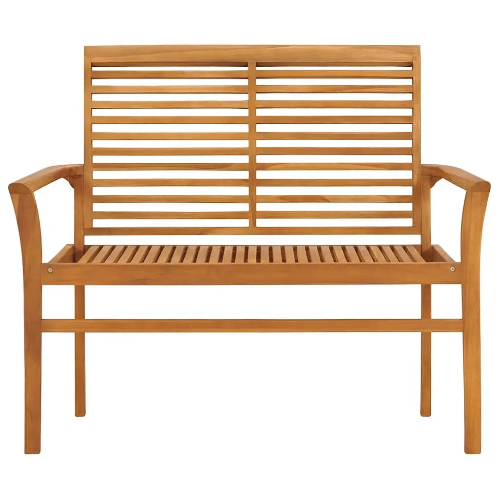 Garden Bench Teak Wood 112cm with Anthracite Cushion