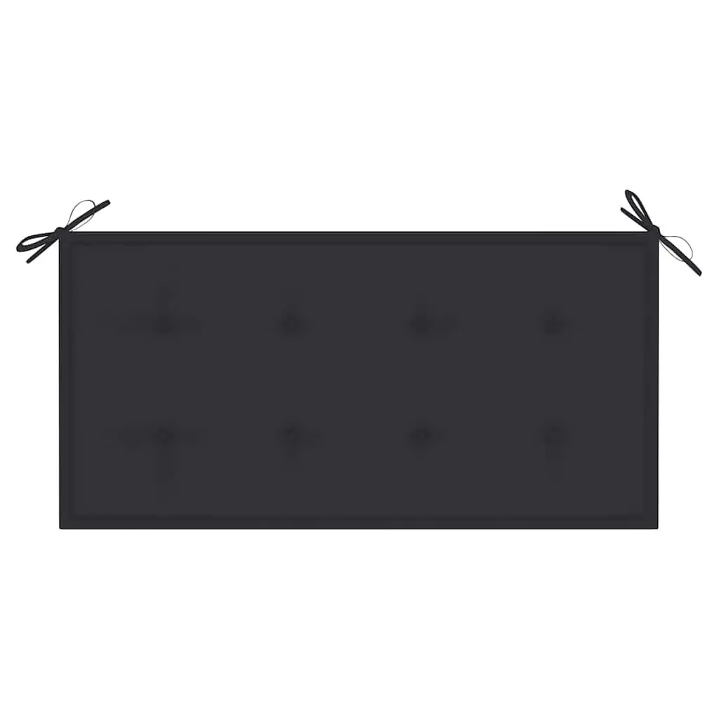 Garden Bench Teak Wood 112cm with Anthracite Cushion