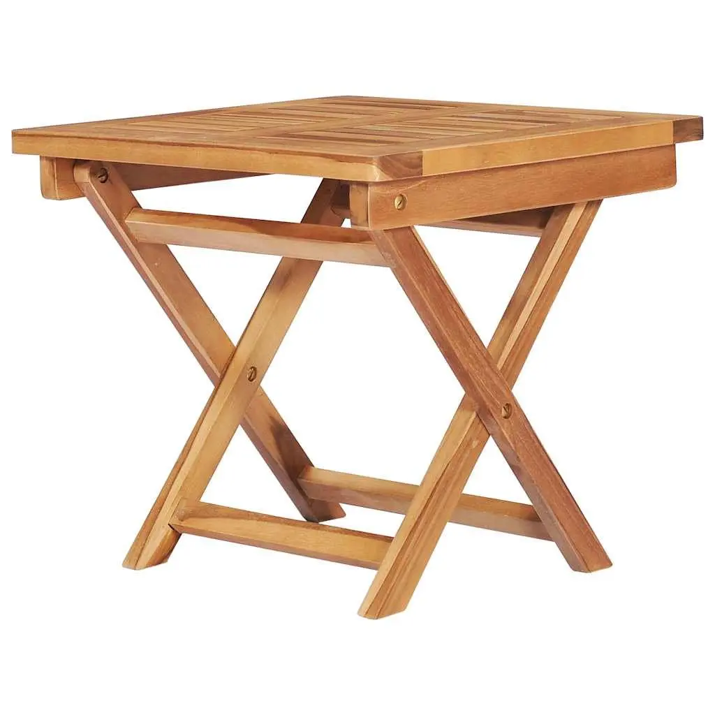 Sun Lounger Solid Teak Wood Adjustable Reclining Blue with Side Table and Cushion