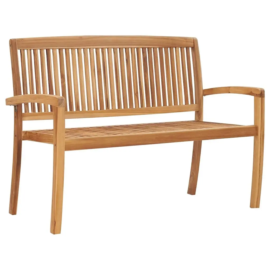 Outdoor Garden Bench Wooden 128.5cm Grey