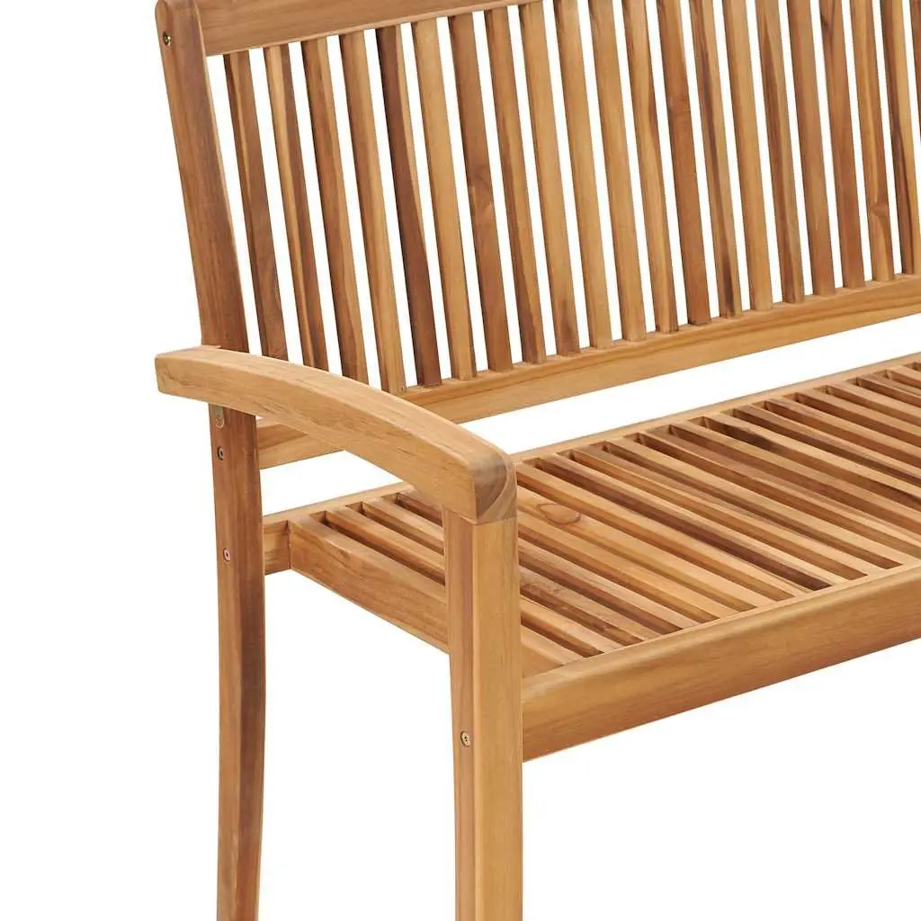 Outdoor Garden Bench Wooden 128.5cm Grey