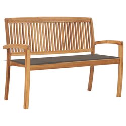 Outdoor Garden Bench: Stackable Teak Seating Solution