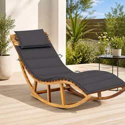 Rocking Sun Lounger with Cushion – Ideal for Garden and Patio