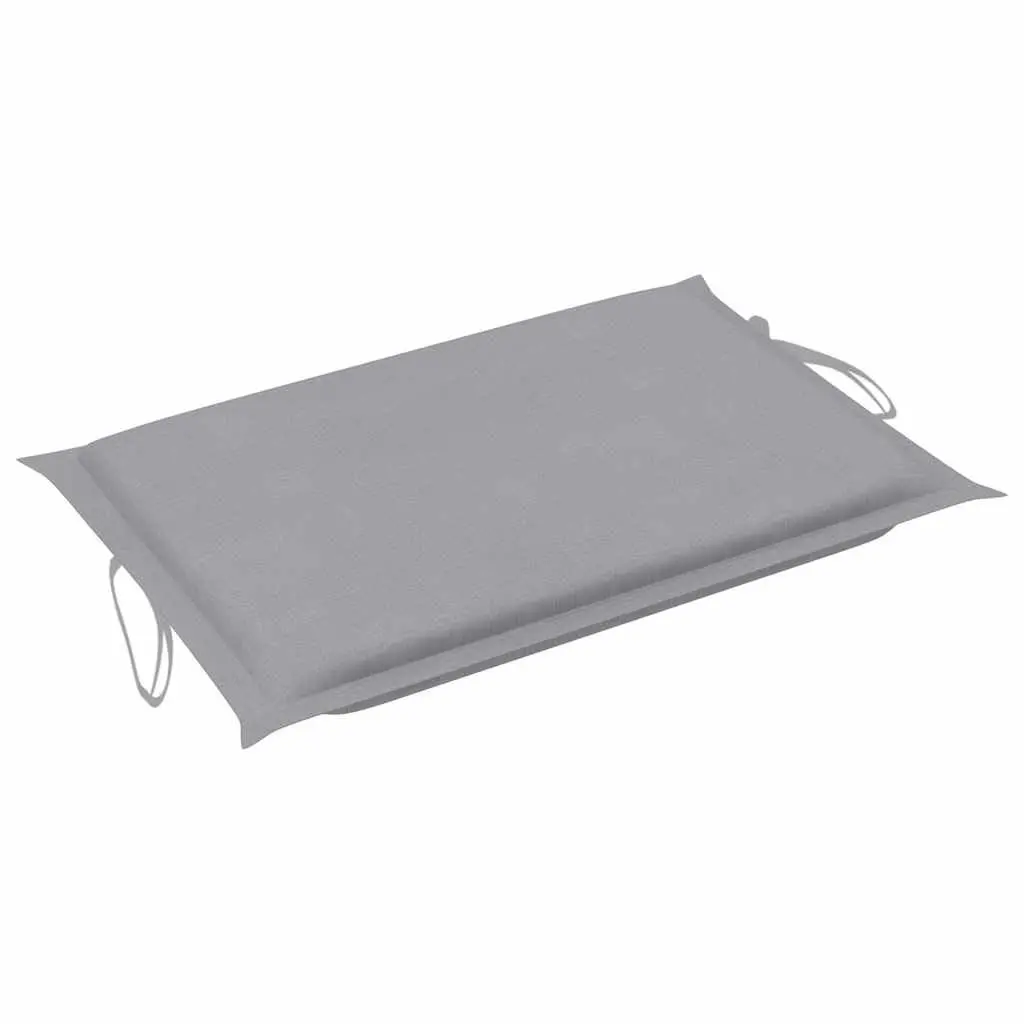 Wooden Rocking Sun Lounger Teak Hardwood Grey with Cushion