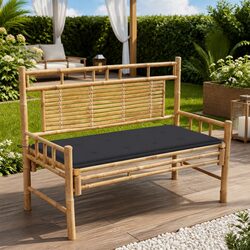Garden Bench with Cushion for Outdoor Use