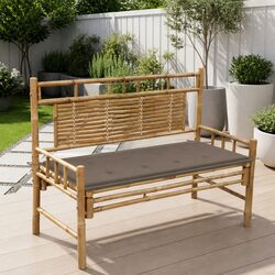 Perfect for Outdoor Lounging: 120cm Bamboo Bench