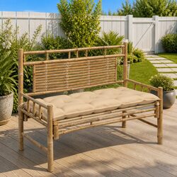 Bamboo Bench for Gardens, Patios, and Backyards