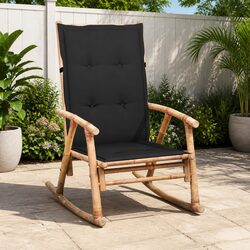 Practical Bamboo Rocking Chair for Garden and Indoor Use