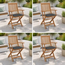 4-Piece Folding Garden Chairs for Outdoor Use