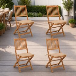 Folding Garden Chair Set of 4 for Outdoor Use