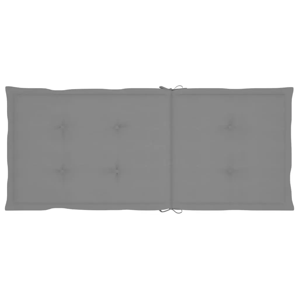 3 Piece Outdoor Armchair Set Adjustable Backrest Cushions Solid Wood Grey Wash