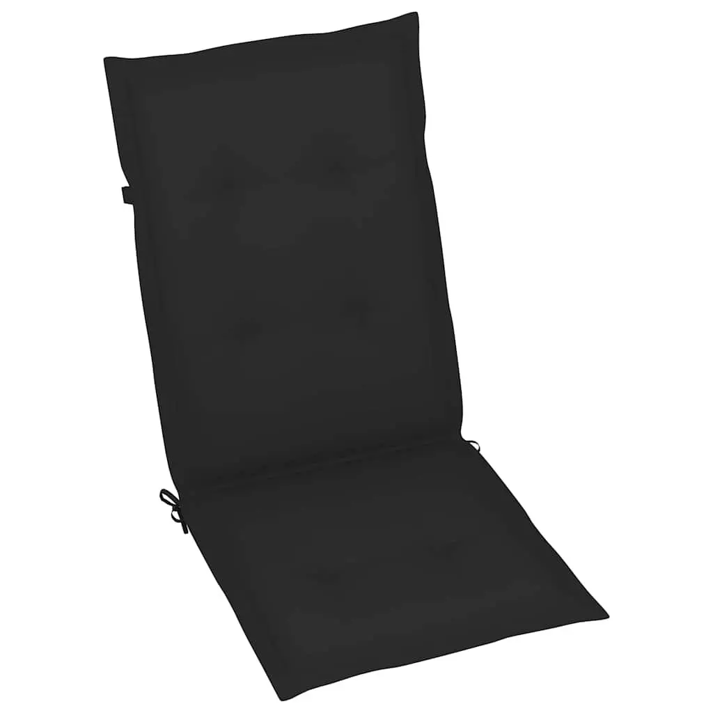 Outdoor Reclining Chairs Set Solid Acacia Wood Grey Wash 3 Piece with Cushions
