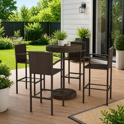 Practical 5-Piece Garden Bar Set for Any Outdoor Area