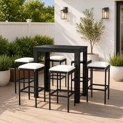 Functional 7 Piece Bar Set for Outdoor Living