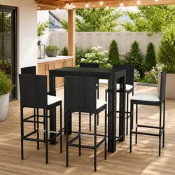 Functional 7 Piece Outdoor Bar Set for Your Patio