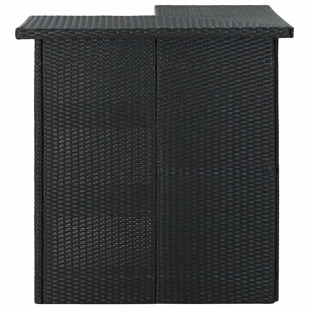 Garden Bar Set 4 Piece Outdoor Furniture Poly Rattan Patio Dining with Cushions