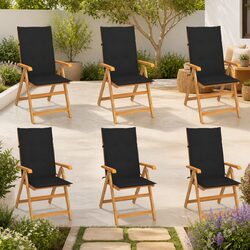 Practical 6-Piece Garden Chair Set for Outdoor Use