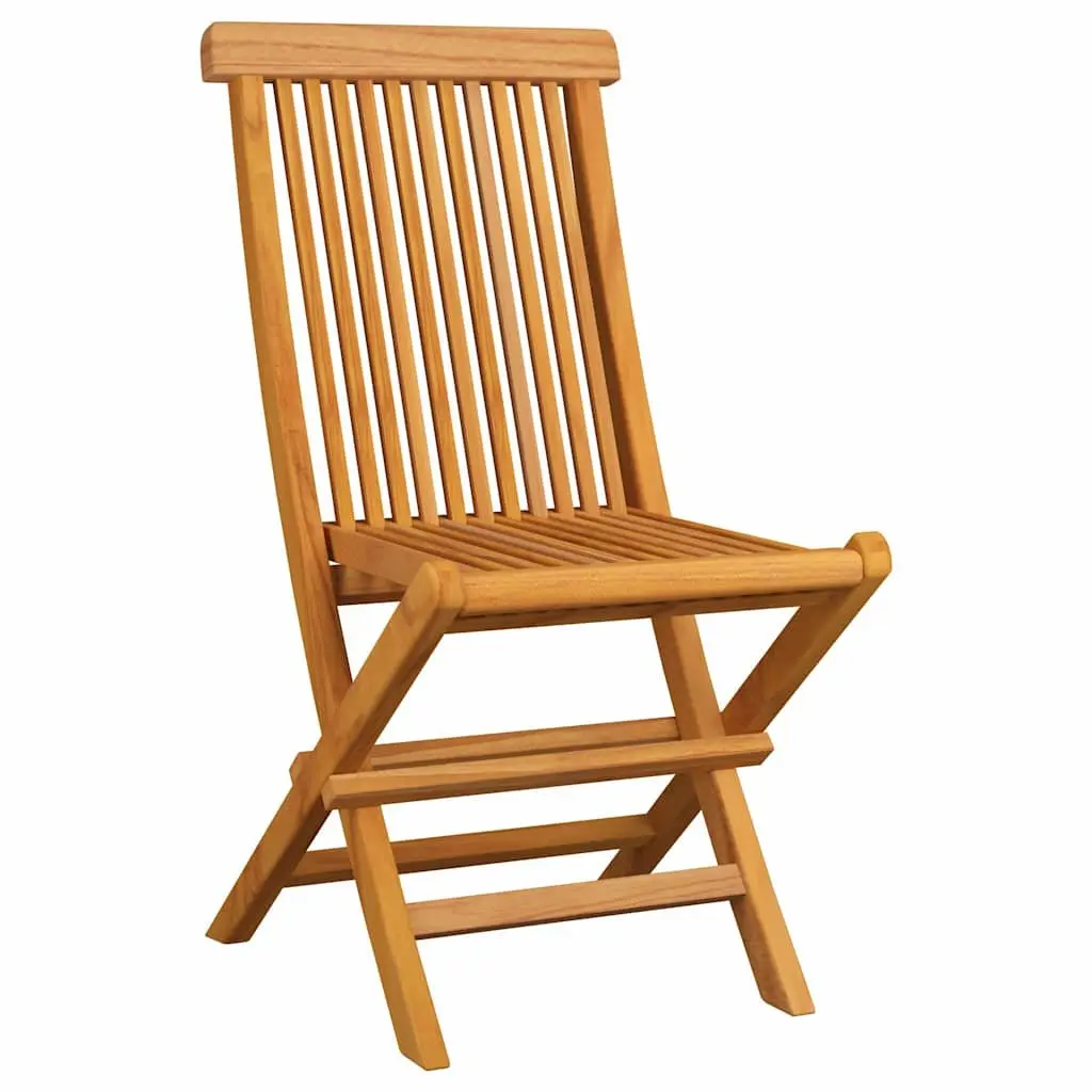 Folding Garden Chairs Set of 6 Solid Teak Wood Lightweight with Anthracite Cushions