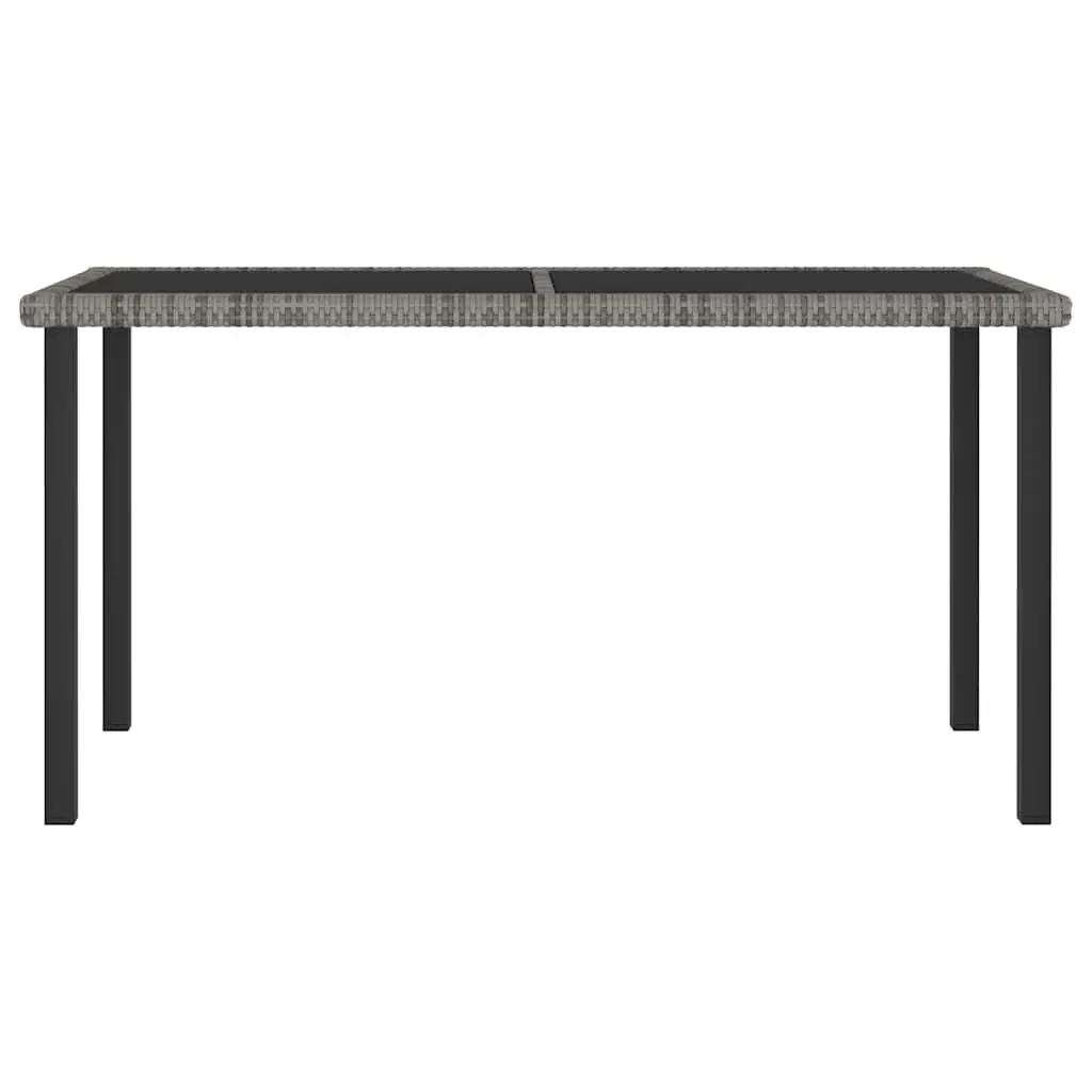 7 Piece Garden Dining Set Outdoor Patio Furniture Grey PE Rattan Table Chairs