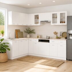 Functional 11-Piece Kitchen Cabinet Set for Daily Use