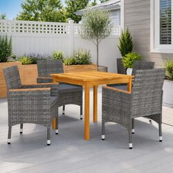 Practical 5-Piece Outdoor Dining Set for Various Spaces