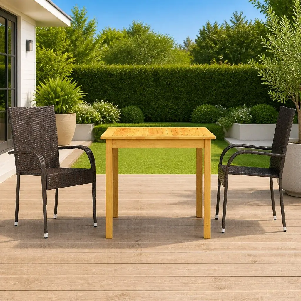 3 Piece Garden Dining Set for Outdoor Spaces