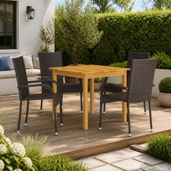 Versatile 5 Piece Garden Dining Set for Various Spaces