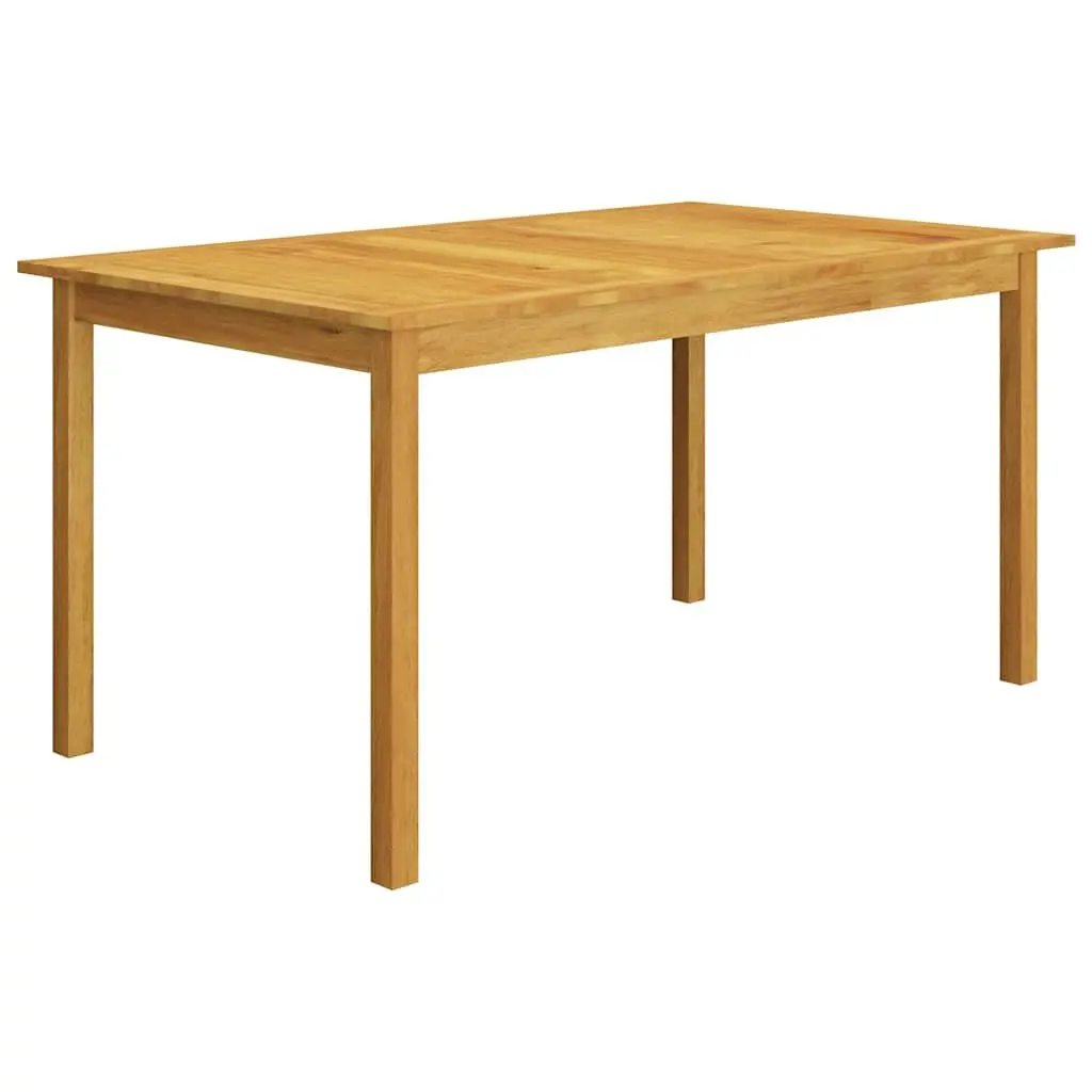 Garden Dining Set Acacia Wood Table Steel Frame PE Rattan 5 Piece Brown